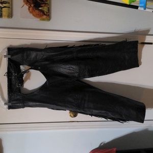 Leather Motorcycle Riding Chaps
